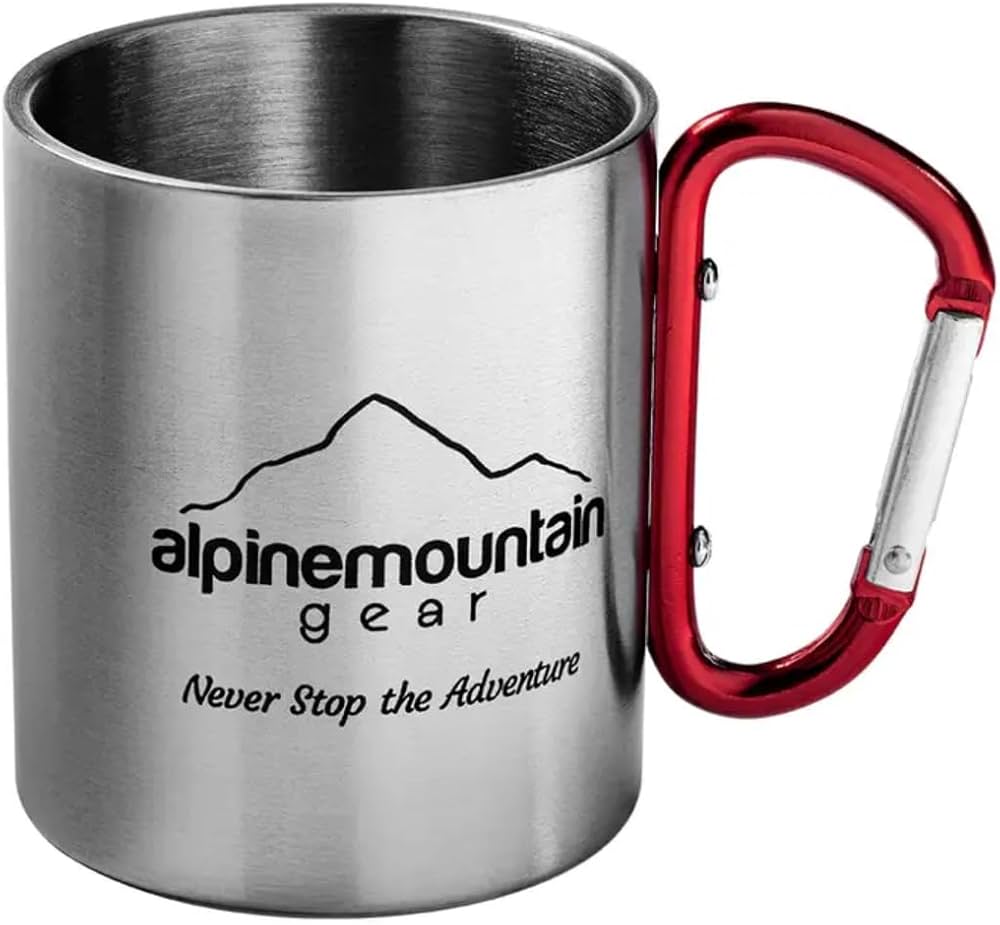 Amazon.com : Alpine Mountain Gear Stainless Steel Carabiner Mug